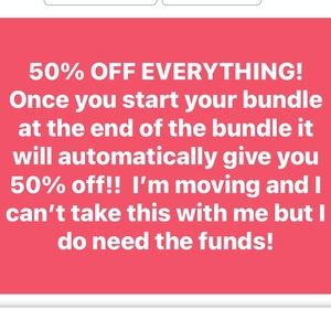 50% off of your purchase